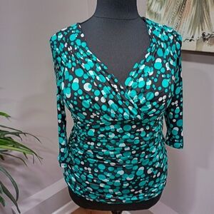 NEWT Plus Size Kiyonna Polka Dot Rushed Top